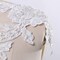 White Extra Long Beaded Lace Applique Pair With 21 Inch Length